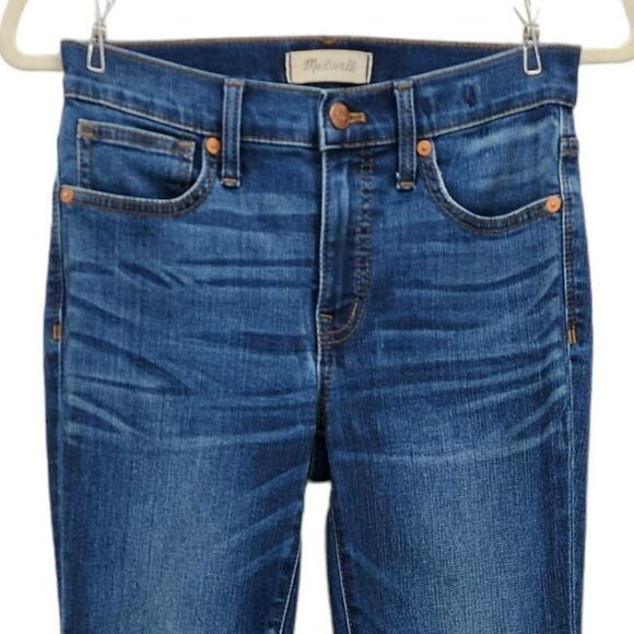 Madewell 9" High-Rise Skinny Distressed Denim Jeans Womens 25 - Picture 2 of 9